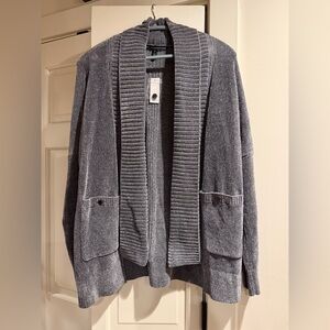 WHBM gray chenille cardigan size Medium